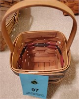 6" Handwoven Longaberger Basket with Handle