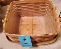 12" Handwoven Longaberger Basket w/ Double Handles