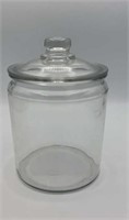 9" Glass country store candy jar