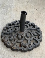 Ornate cast iron umbrella stand