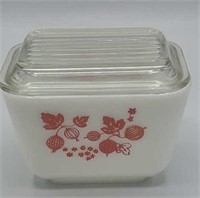 Pyrex pink Gooseberry refrigerator dish