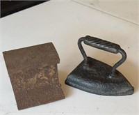 RR track anvil & sad iron