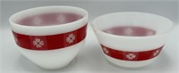 2 Federal Glass Mixing Bowls