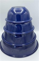 Pyrex bold blue nesting bowl set