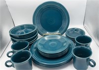 20pc Fiestaware Turquoise China Set