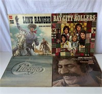 4 vtg. albums- 1972 Lone Ranger, Chicago, etc.
