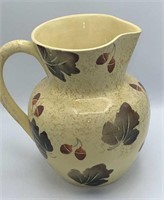 10" Italy pottery bulb pitcher