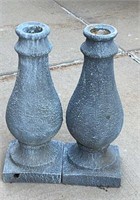 Pair of outdoor pedestal planters