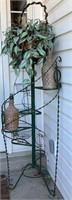 52" iron spiral staircase plant stand