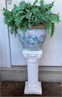 24" column plant stand w/planter