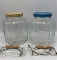 2 country store pickle jars