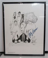 Johnny Carson Signed Hirschfeld Drawing