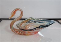 Blown Glass Mid Century Swan