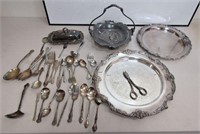 Silver Plate Dishes & Flatware Lot