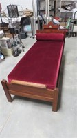 Antique Fainting Couch - Red Velvet
