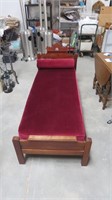 Antique Fainting Couch - Red Velvet
