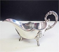 Antique Silver Plated Gravy Boat, English