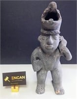 Pre Columbian Man/Fish Head Statue