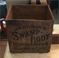 Antique Dr. Kilmer's wood advertising box