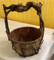 Unique decorative twig basket