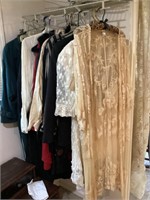 Group of women’s vintage clothing and coats