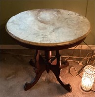 Marble top Eastlake style table