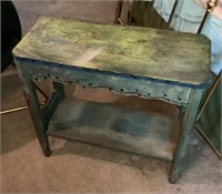 Primitive tall painted bench