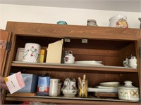 Items on Top 3 Shelves of Cabinet