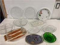 Glass plates and serving trays