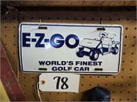 EZ Go Golf Cart License Plate
