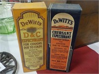 2 Early advertising medicine bottles, boxes