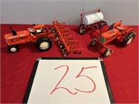 (2) 1/16 Scale Allis-Chalmers D15 w/ Implements