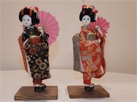 2 Kimono Geisha Dolls
