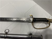 USA Civil war straight sword and scabbard  -