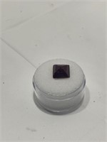 Cut and Faceted Madagascar ruby 5.25 carat square
