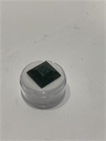Faceted Brazilian emerald 16.1 carat square  cut