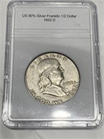 90% silver Franklin half dollar 1952D