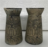 (2) Fancy Ceramic Vessels/Vases