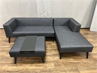 Grey 3 Pc. Sectional Patio Set New In Box