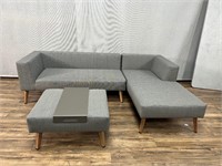 Tan/Grey 3 Pc. Sectional Patio Set New In Box