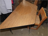 Trapezoid School Table and Chair