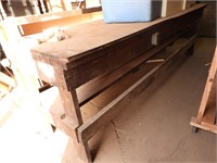Large Wooden Work Bench w/ Content