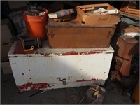 Lot of Metal Tool Like Box, Trunk, Other Misc.