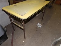 Yellow PAinted Folding Table