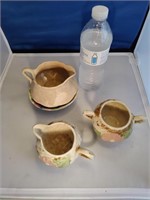 Creamer, Sugar, Southern Pottery Bowl & Misc