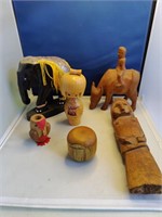 Wooden Animal Figurines & Misc