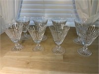 8 CRYSTAL STEMMED GLASSES