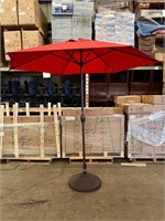 Red 9 Foot Market Umbrella- Lot of 5- New In Box