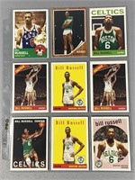 (18) BILL RUSSELL BASKETBALL CARDS