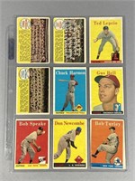 (9) TOPPS 1958 BASEBALL CARDS